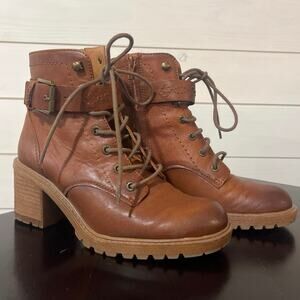 Zodiac Leather Military Biker Gothic Gemma Boots Size 8